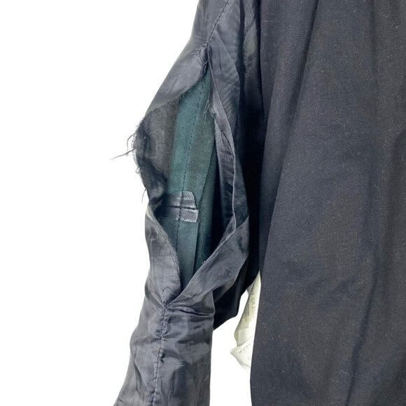 Diesel Men's Black Lamb Leather Full Zip Bomber Jacket Epaulettes US S - Picture 6 of 16